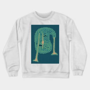 Patterned bagpipes in green Crewneck Sweatshirt